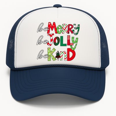 Be Merry Be Jolly Be Kind Merry Christmas Teacher Xmas Pjs Trucker Hat