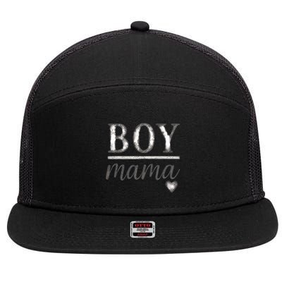 Boy Mama 7 Panel Mesh Trucker Snapback Hat