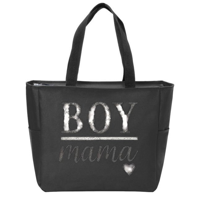 Boy Mama Zip Tote Bag