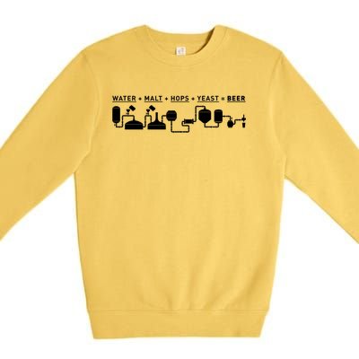 Beer Making Cycle Diagram For Homebrew Gift Premium Crewneck Sweatshirt