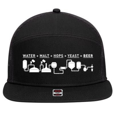 Beer Making Cycle Diagram For Homebrew Gift 7 Panel Mesh Trucker Snapback Hat