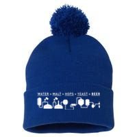 Beer Making Cycle Diagram For Homebrew Gift Pom Pom 12in Knit Beanie