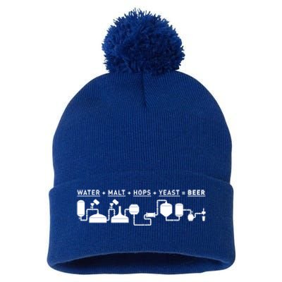 Beer Making Cycle Diagram For Homebrew Gift Pom Pom 12in Knit Beanie