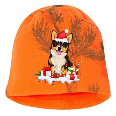 Blue Merle Cardigan Corgi Christmas Santa Hat Love Corgi Kati - Camo Knit Beanie