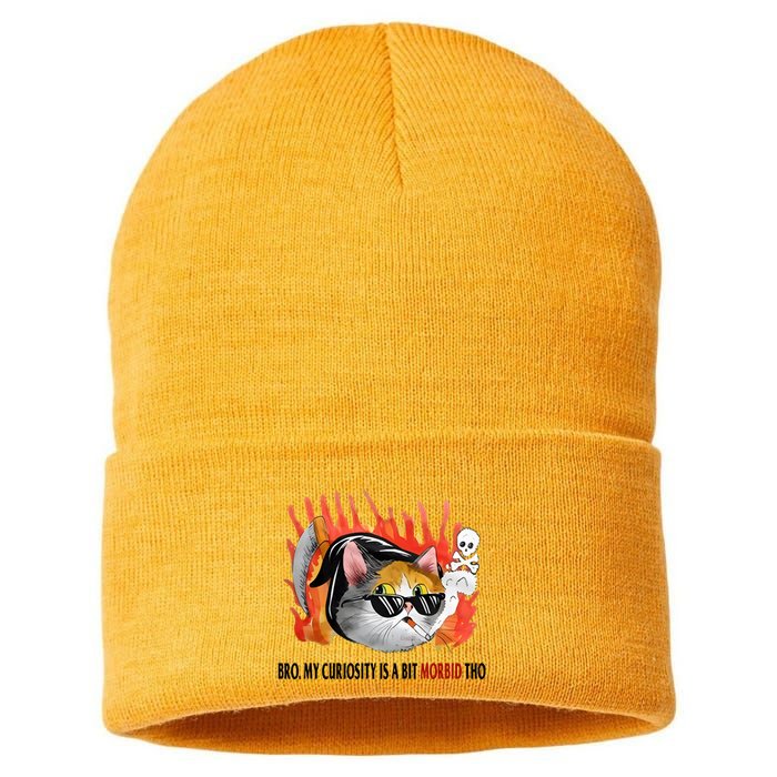 Bro My Curiosity Is A Bit Morbid Tho Sustainable Knit Beanie