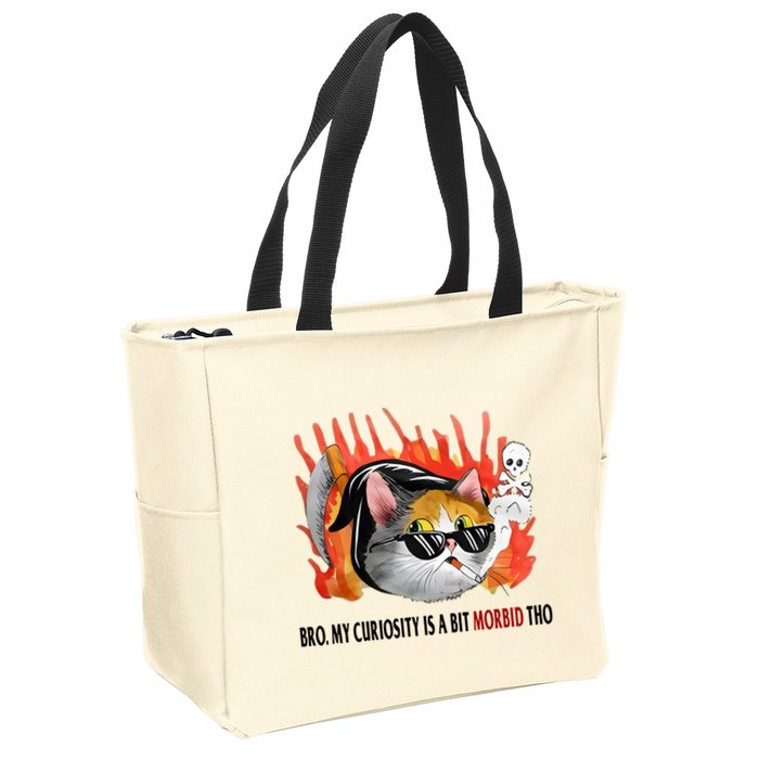 Bro My Curiosity Is A Bit Morbid Tho Zip Tote Bag