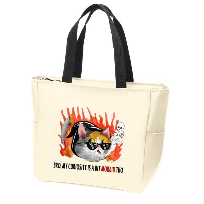 Bro My Curiosity Is A Bit Morbid Tho Zip Tote Bag
