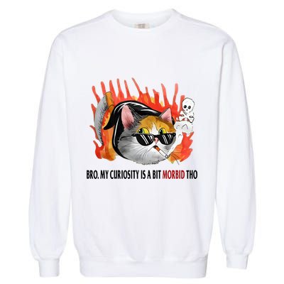 Bro My Curiosity Is A Bit Morbid Tho Garment-Dyed Sweatshirt
