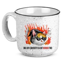 Bro My Curiosity Is A Bit Morbid Tho 15oz Campfire Ceramic Mug