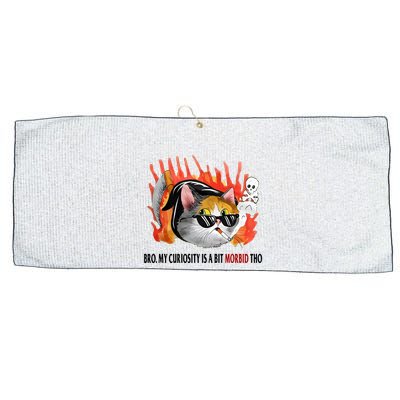 Bro My Curiosity Is A Bit Morbid Tho Large Microfiber Waffle Golf Towel