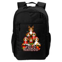 Beagle Merry Christmas Tree Lights Dog Xmas Santa Claus Daily Commute Backpack