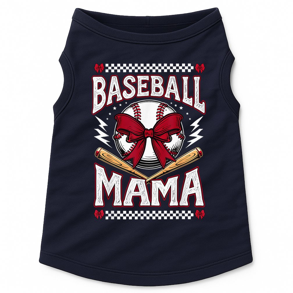 Baseball Mom Coquette Mother'S Day Girl Baseball Mama Doggie Tank