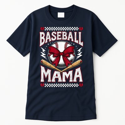 Baseball Mom Coquette Mother'S Day Girl Baseball Mama Tall T-Shirt