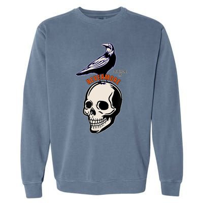 Baltimore Maryland Crow Birds Skull Hardcore Logo Garment-Dyed Sweatshirt