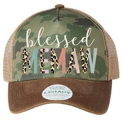 Blessed Memaw Cute Leopard funny mother's day Legacy Tie Dye Trucker Hat