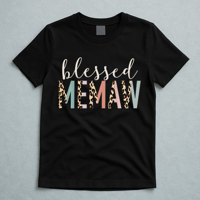 Blessed Memaw Cute Leopard funny mother's day T-Shirt