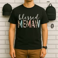 Blessed Memaw Cute Leopard funny mother's day T-Shirt