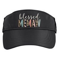 Blessed Memaw Cute Leopard funny mother's day Adult Drive Performance Visor