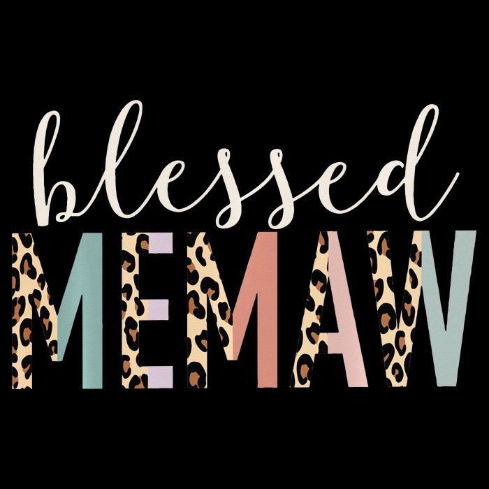 Blessed Memaw Cute Leopard funny mother's day Flat Bill Trucker Hat