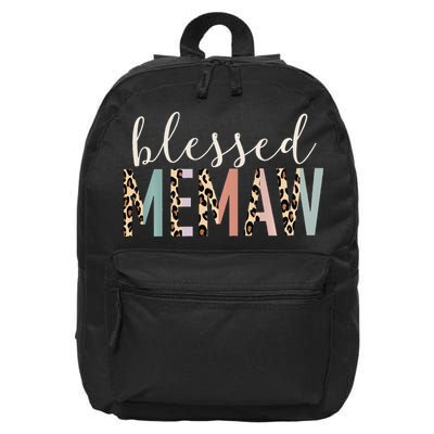 Blessed Memaw Cute Leopard funny mother's day 16 in Basic Backpack