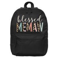 Blessed Memaw Cute Leopard funny mother's day 16 in Basic Backpack