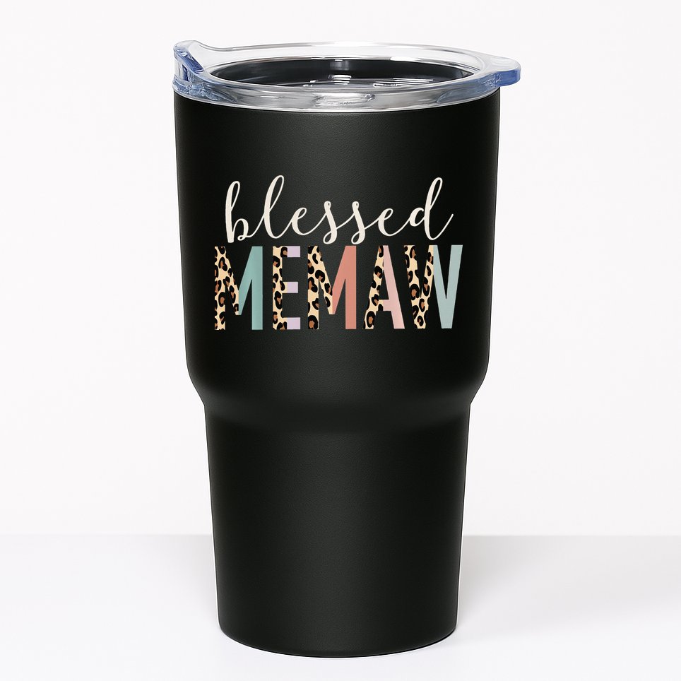 Blessed Memaw Cute Leopard funny mother's day Tumbler