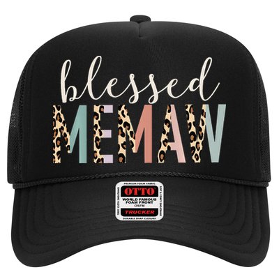 Blessed Memaw Cute Leopard funny mother's day Trucker Hat