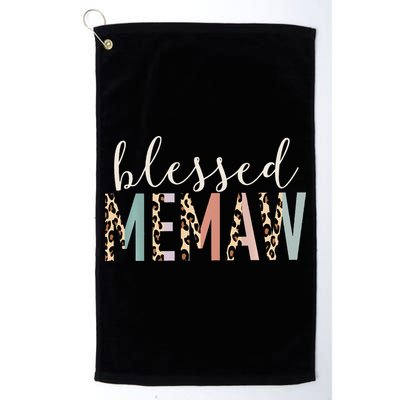 Blessed Memaw Cute Leopard funny mother's day Golf Towel