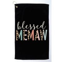 Blessed Memaw Cute Leopard funny mother's day Golf Towel