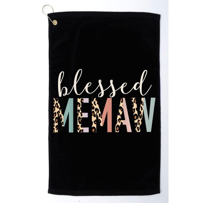Blessed Memaw Cute Leopard funny mother's day Golf Towel