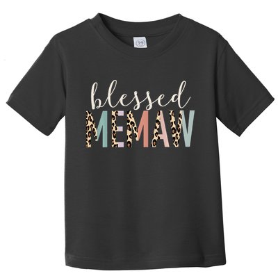 Blessed Memaw Cute Leopard funny mother's day Toddler T-Shirt
