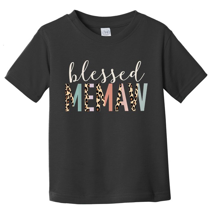 Blessed Memaw Cute Leopard funny mother's day Toddler T-Shirt