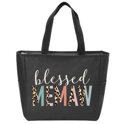 Blessed Memaw Cute Leopard funny mother's day Zip Tote Bag