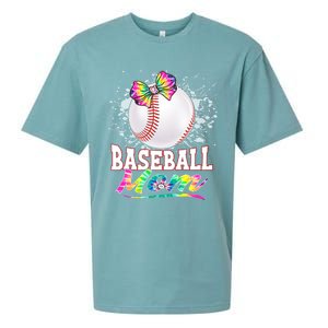 Baseball Mom Cute Tie Dye Baseball Player And Fans Gift Sueded Cloud Jersey T-Shirt