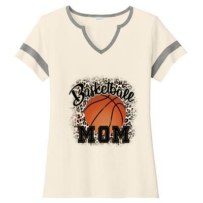 Basketball Mom Cool Gift Ladies Halftime Notch Neck Tee