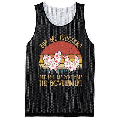 Buy Me Chickens And Tell Me You Hate The Government Flower Mesh Reversible Basketball Jersey Tank