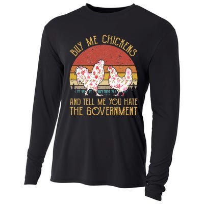 Buy Me Chickens And Tell Me You Hate The Government Flower Cooling Performance Long Sleeve Crew