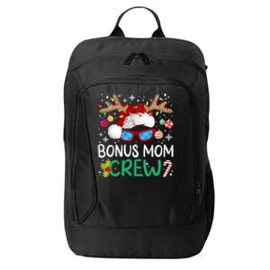 Bonus Mom Crew Santa Hat Xmas Reindeer Christmas Family Meaningful Gift City Backpack