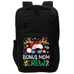 Bonus Mom Crew Santa Hat Xmas Reindeer Christmas Family Meaningful Gift Impact Tech Backpack