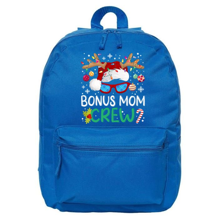 Bonus Mom Crew Santa Hat Xmas Reindeer Christmas Family Meaningful Gift 16 in Basic Backpack