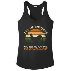 Buy Me Chickens And Tell Me You Hate The Government Funny Ladies PosiCharge Competitor Racerback Tank