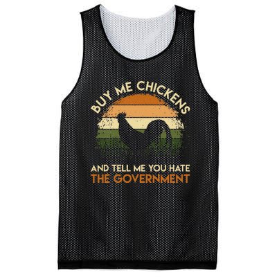 Buy Me Chickens And Tell Me You Hate The Government Funny Mesh Reversible Basketball Jersey Tank