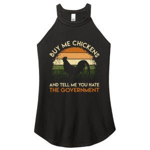 Buy Me Chickens And Tell Me You Hate The Government Funny Women's Perfect Tri Rocker Tank