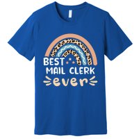 Best Mail Clerk Ever Leopard Rainbow Mom Gift Premium T-Shirt