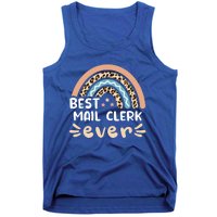 Best Mail Clerk Ever Leopard Rainbow Mom Gift Tank Top