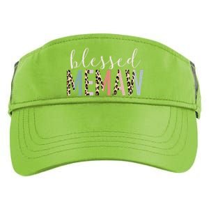 Blessed Memaw Cute Leopard Print Adult Drive Performance Visor