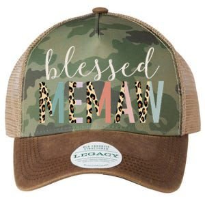 Blessed Memaw Cute Leopard Print Legacy Tie Dye Trucker Hat