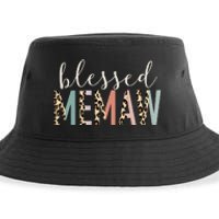 Blessed Memaw Cute Leopard Print Sustainable Bucket Hat