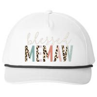 Blessed Memaw Cute Leopard Print Snapback Five-Panel Rope Hat