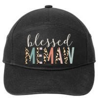 Blessed Memaw Cute Leopard Print 7-Panel Snapback Hat